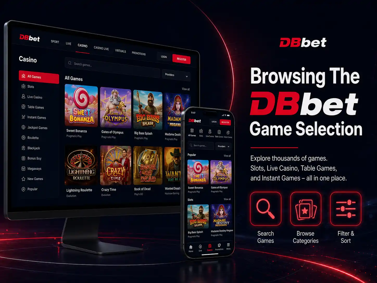 Browsing The DBbet Game Selection