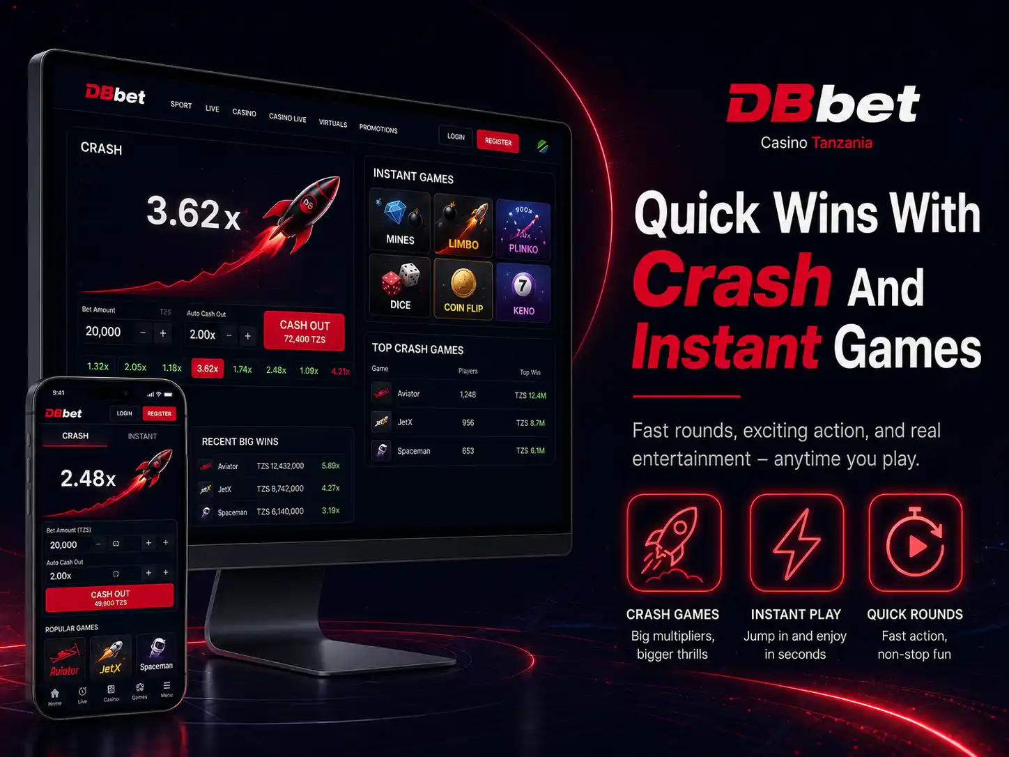 Quick Wins With Crash And Instant Games
