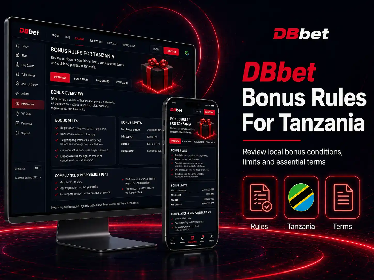 DBbet Bonus Rules For Tanzania