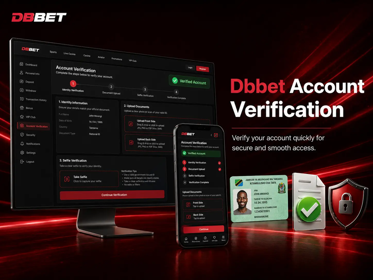 Account Verification at Dbbet
