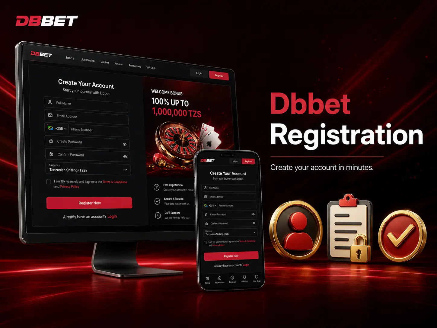 Creating your Dbbet Account in Tanzania