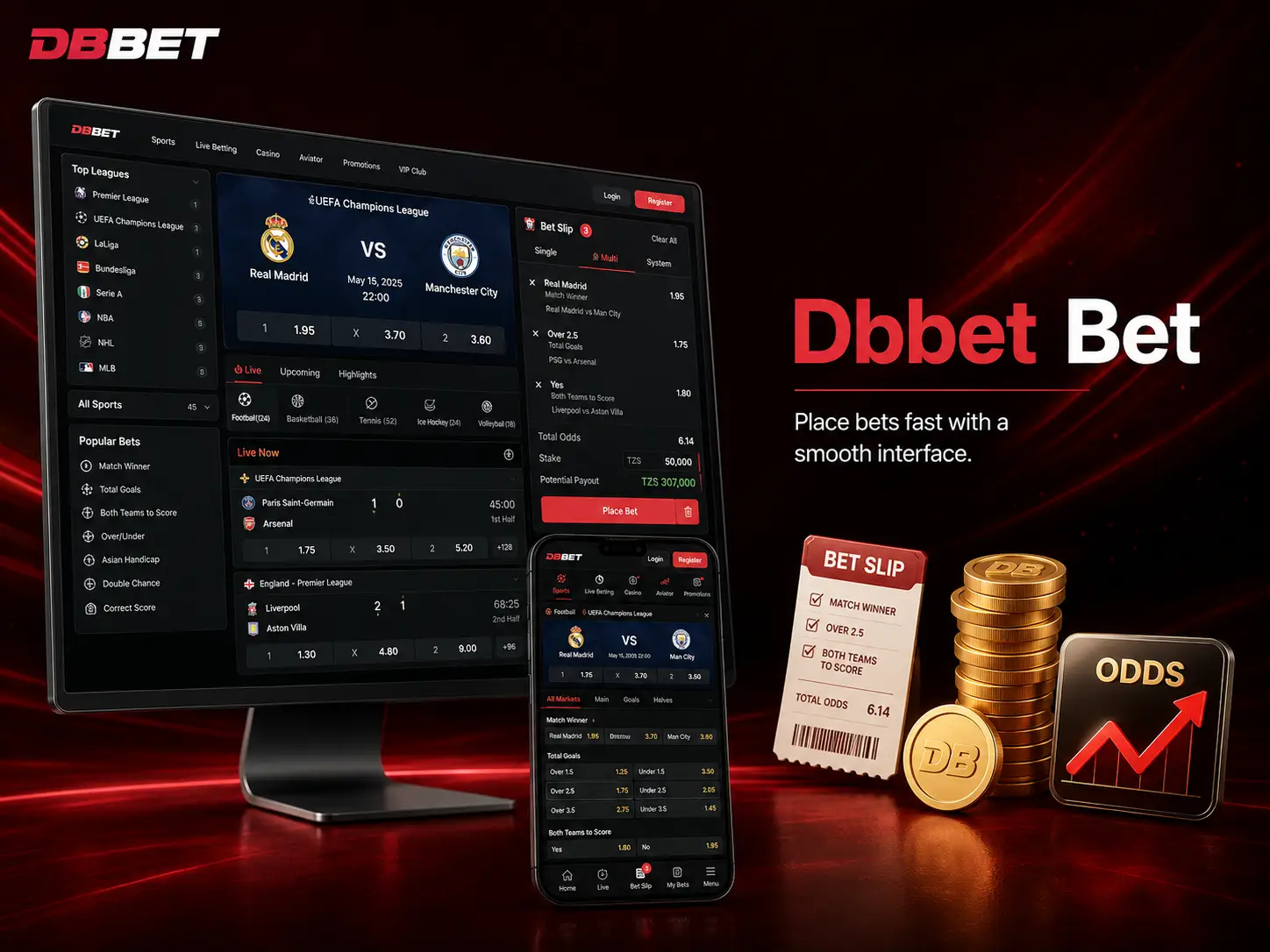 Sports and Live Betting on Dbbet